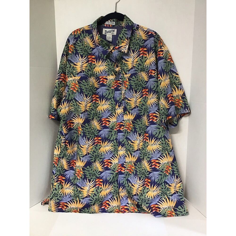 Duluth Trading Untucked Vent Hiking Fishing Resort Shirt Snap Buttons Size XLT
